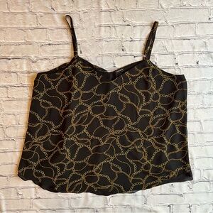 Torrid Equestrian Chain Print Tank Cami Loose Flowing Top Size "1" Lined